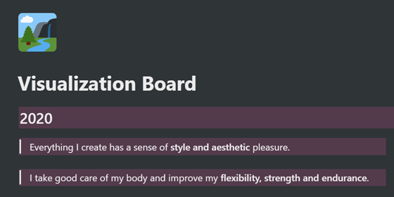 Notion Template Visualization Board