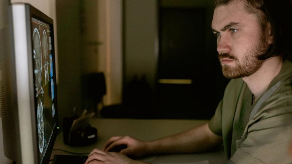 INTP Personality Working Behind a Computer Independently