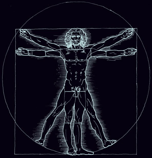 Vitruvian man by Da Vinci Dark Mode • The Modern Homo Universalis • Reach My Full Potential